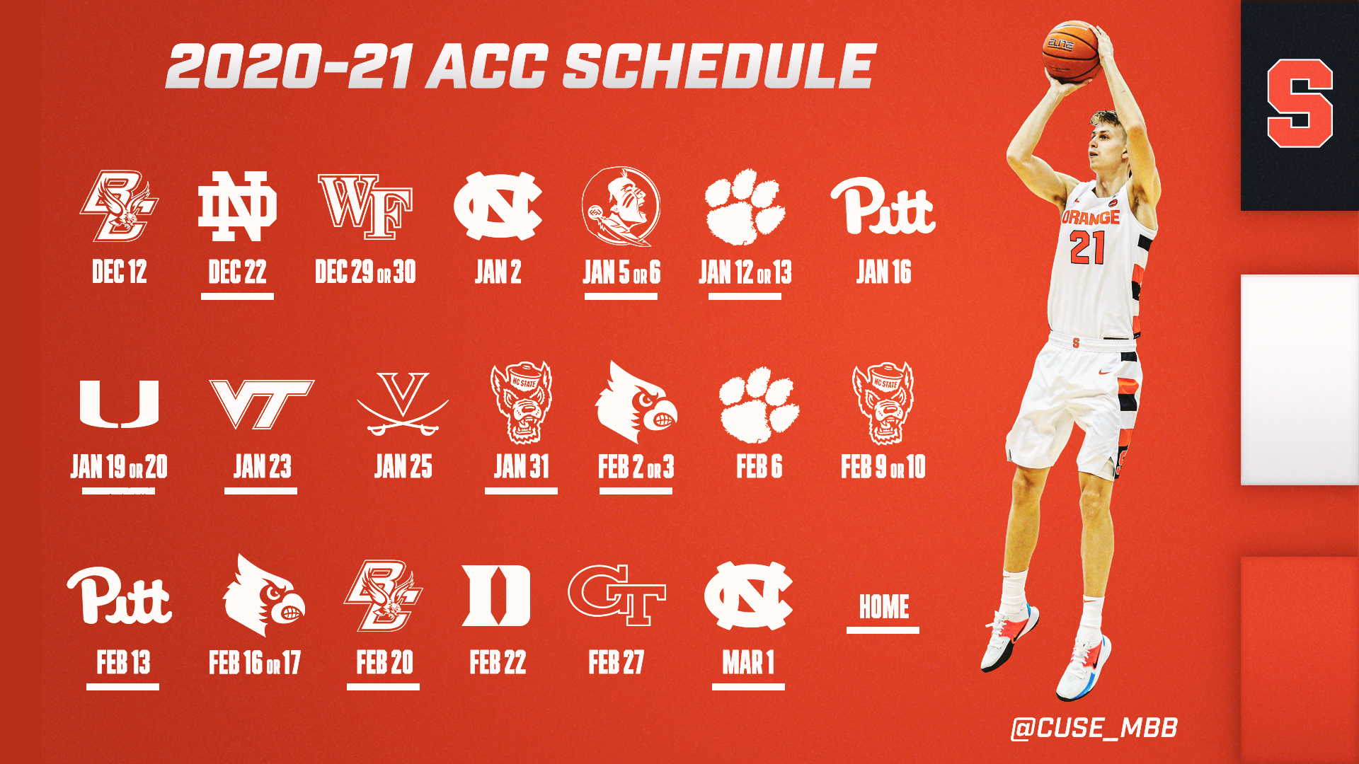 See ACC men's and women's basketball uniforms; dates for when