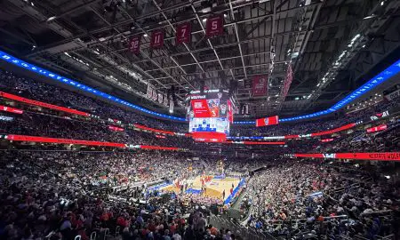 A packed crowd during the ACC quarterfinal between Duke and NC State